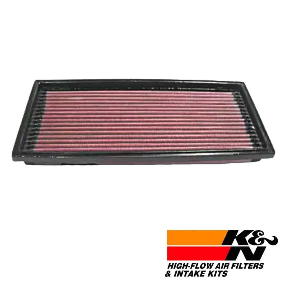 Air filter for vehicle engine, high-flow air filters and intake kits by K&N.
