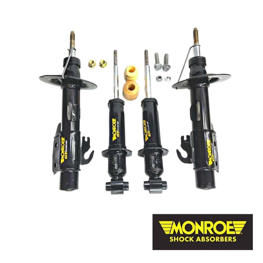 Heavy-duty Monroe shock absorbers for vehicle suspension systems.