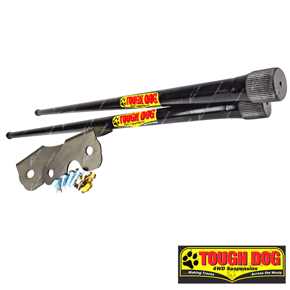 Tough Dog 4WD suspension shock absorbers for off-road vehicles, durable and high-performance.