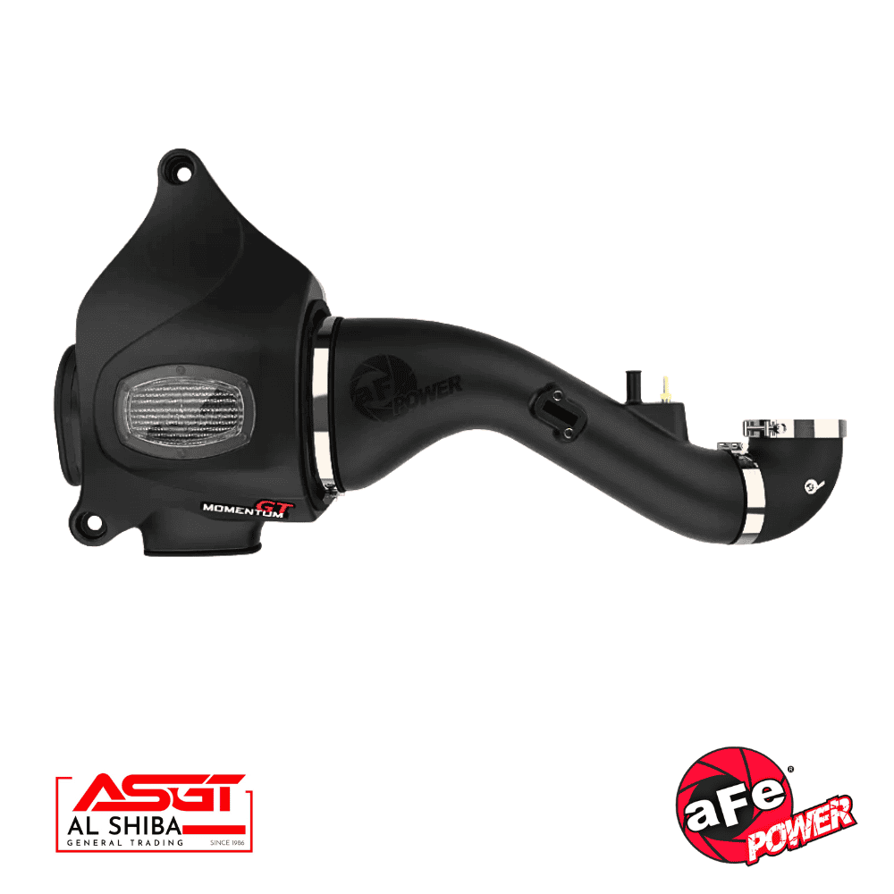 Motorcycle exhaust pipe for high-performance vehicles, black finish, durable design.