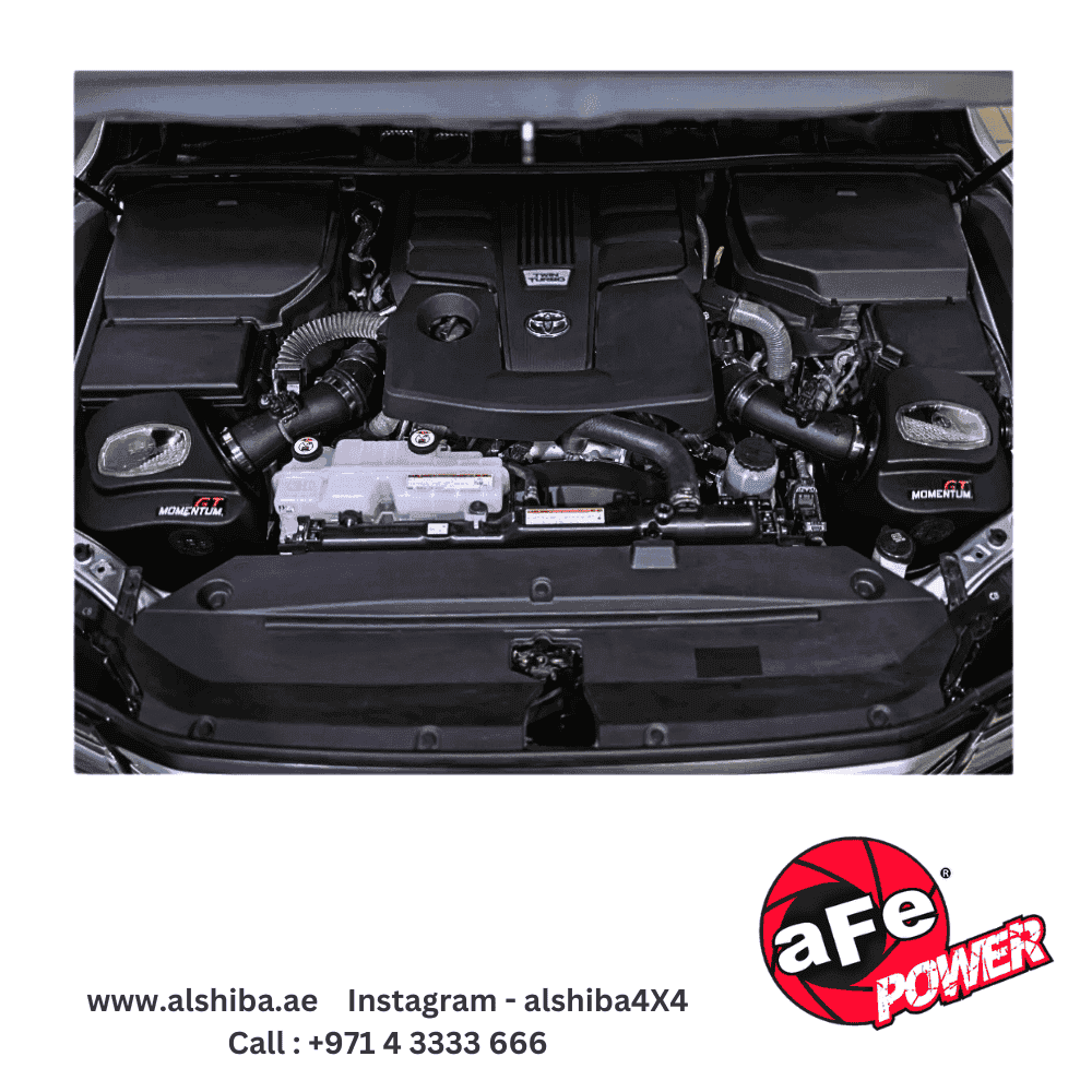 High-performance car engine with advanced components and clean layout.