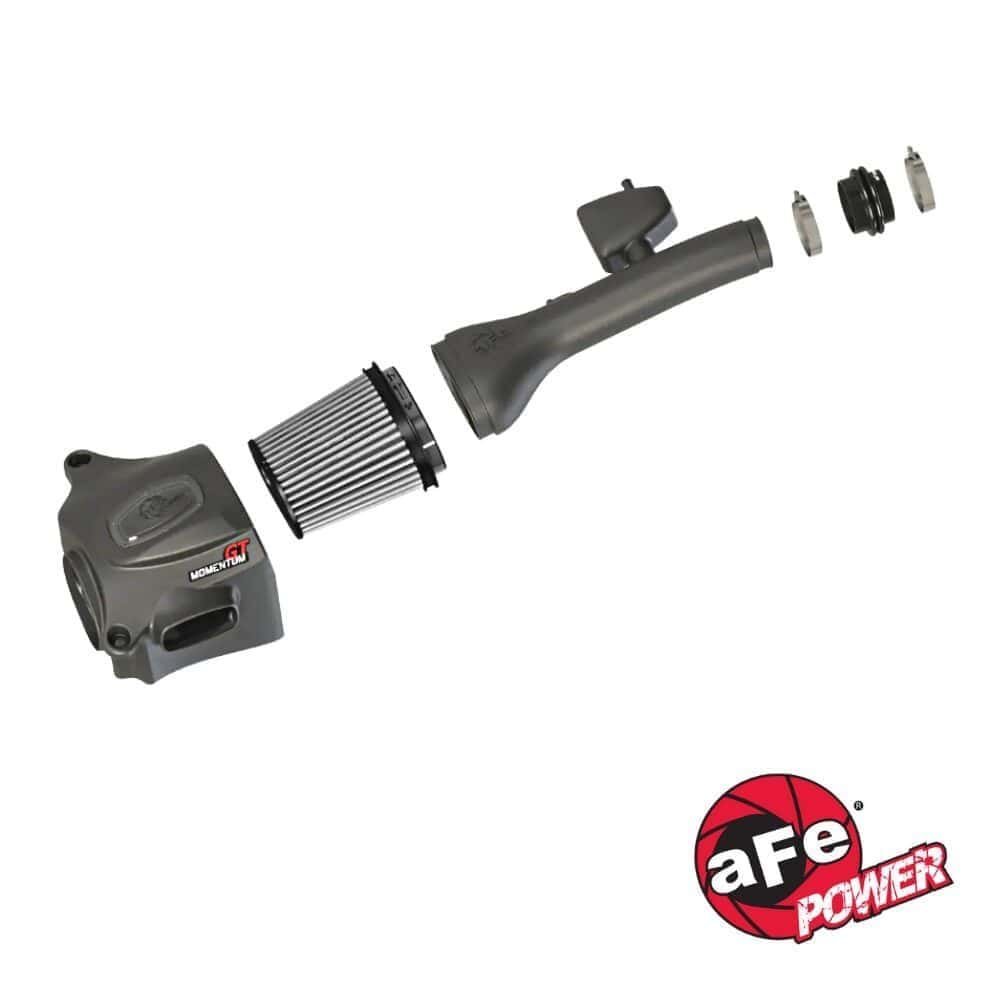 High-performance aFe Power cold air intake system for improved engine efficiency.