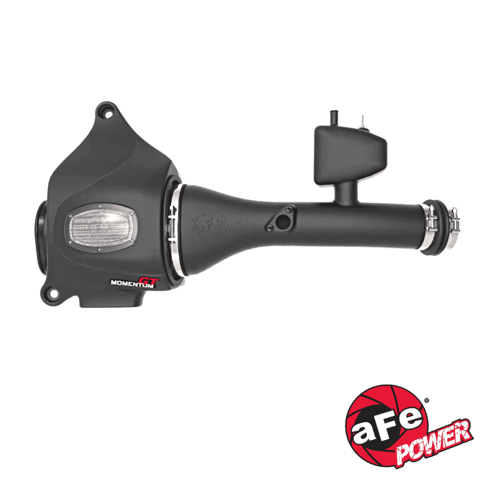 Handheld electronic device with a black handle and a red and black "aFe Power" logo.