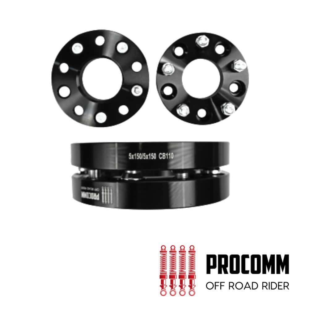 High-quality black off-road suspension components with PROCOMM branding.