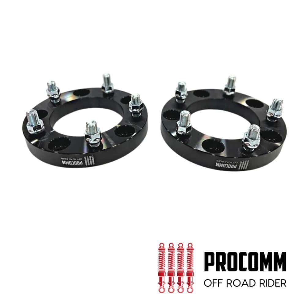 Heavy-duty wheel spacers for off-road vehicles by PROCOMM, durable and reliable.