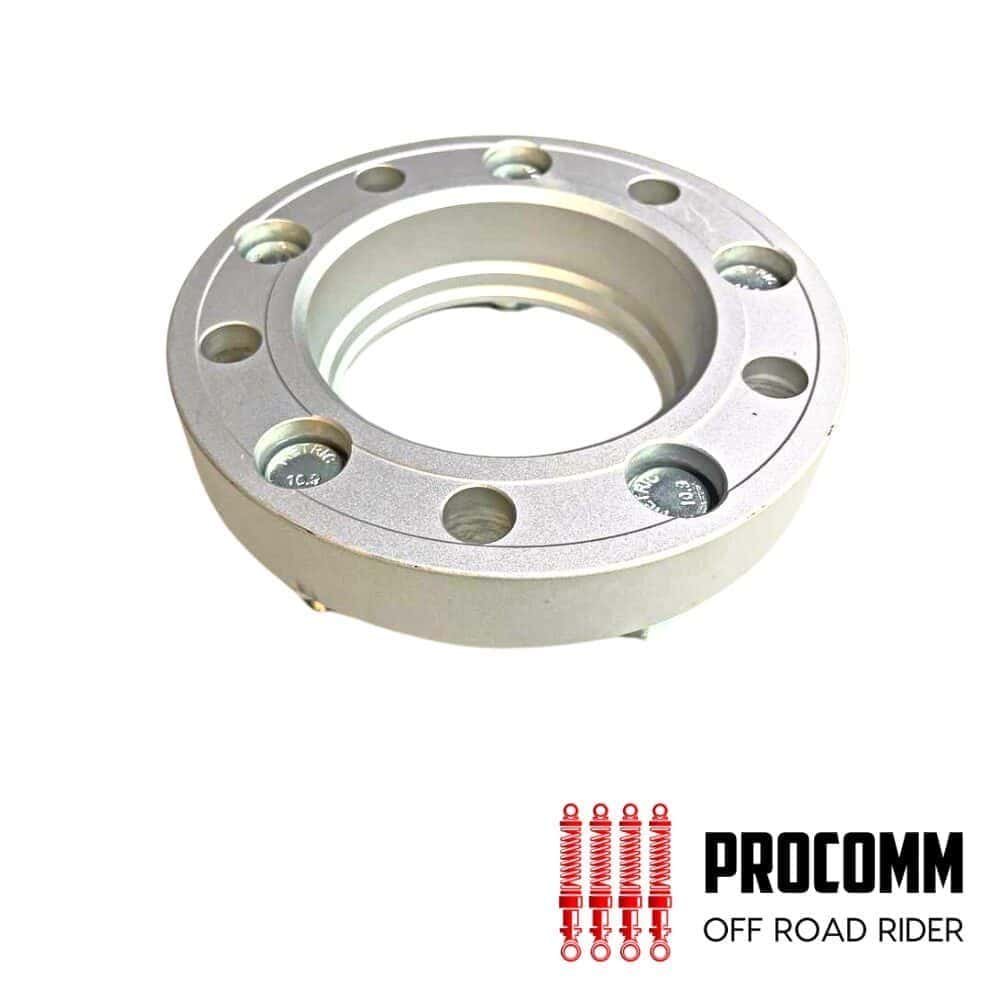 Heavy-duty wheel hub for off-road vehicles, durable metal construction.