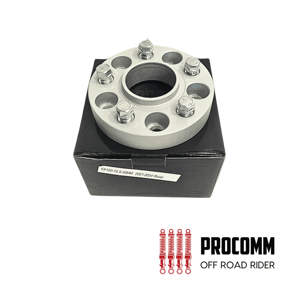 A circular metal wheel spacer with bolts, used for vehicle wheel alignment.