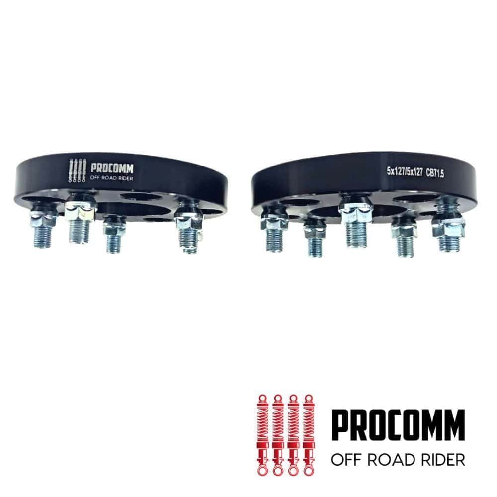 Procomm off-road rider suspension spacers for enhanced vehicle performance and durability.
