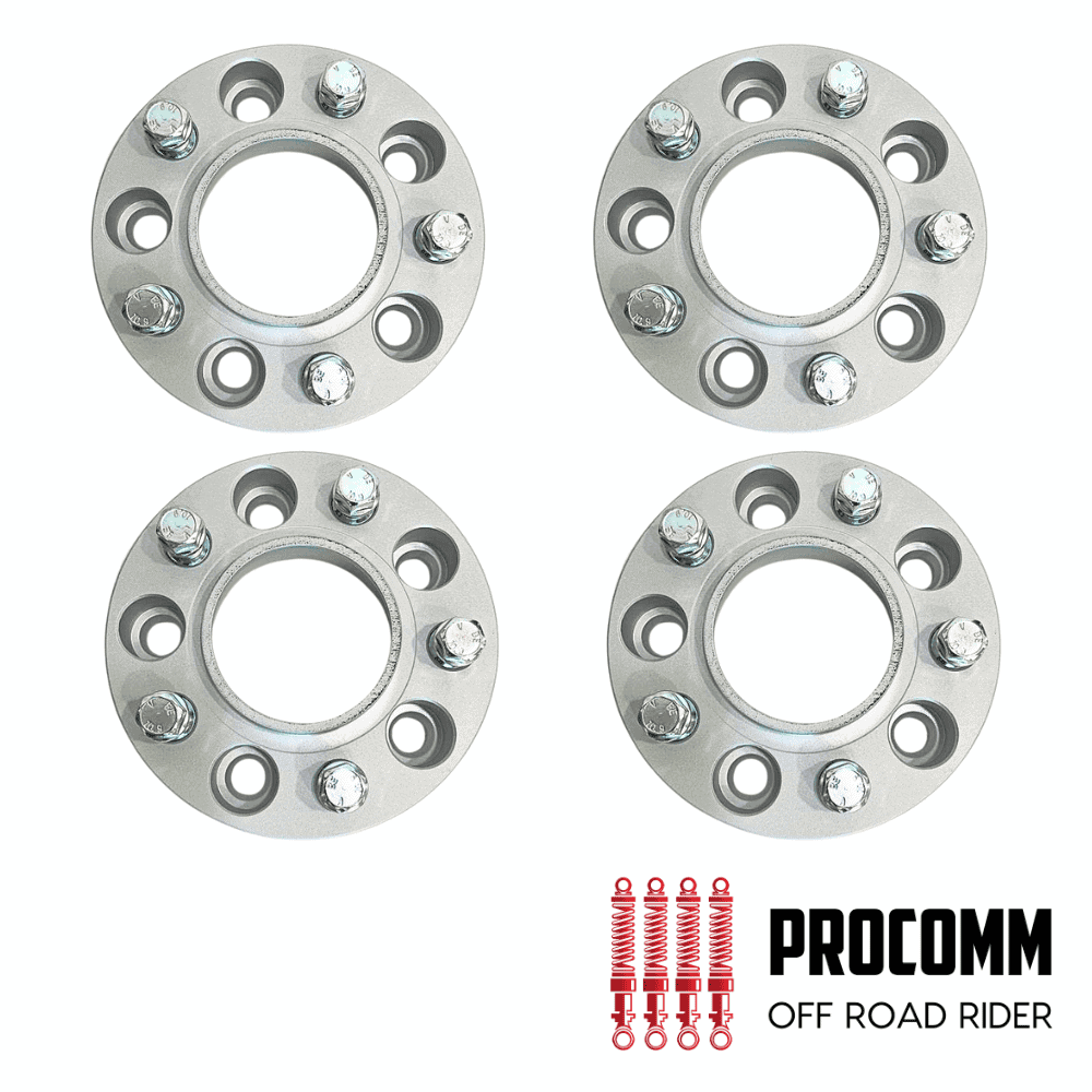 Steel wheel spacers for off-road vehicles by Procomm, durable and reliable.