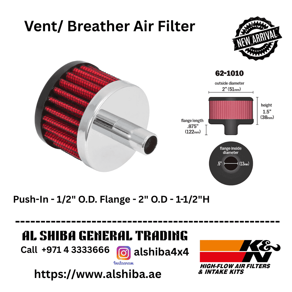 Vent/Breather Air Filter for automotive applications, high-flow air filter from Al Shiba General Tra.