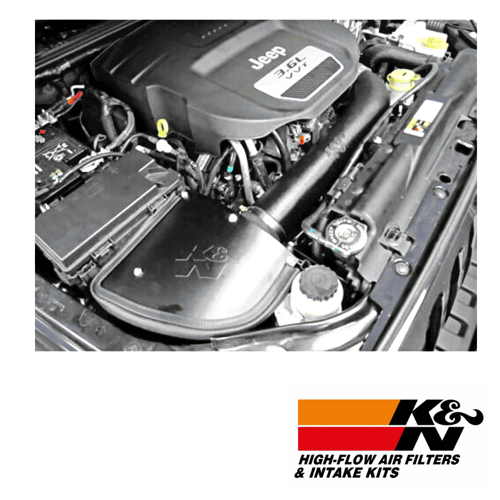 High-flow air filters and intake kits for Jeep engines by Al Shiba General Trading.