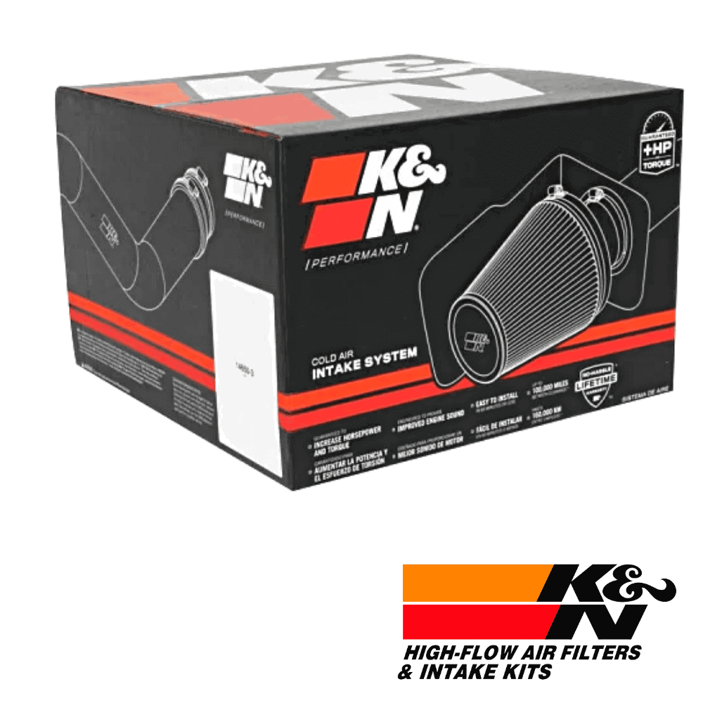 High-flow air filters and intake kits by K&N for optimal engine performance and cold air intake syst.