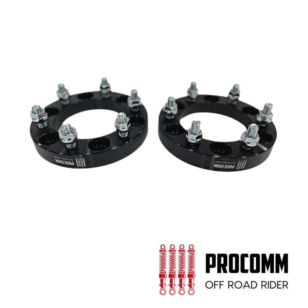 Off-road wheel spacers for enhanced vehicle stability and performance.