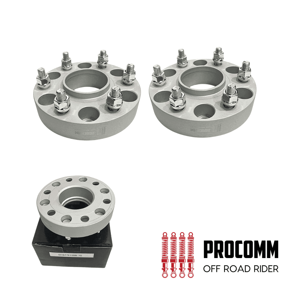 Heavy-duty wheel spacers for off-road vehicles and trucks, durable steel construction.