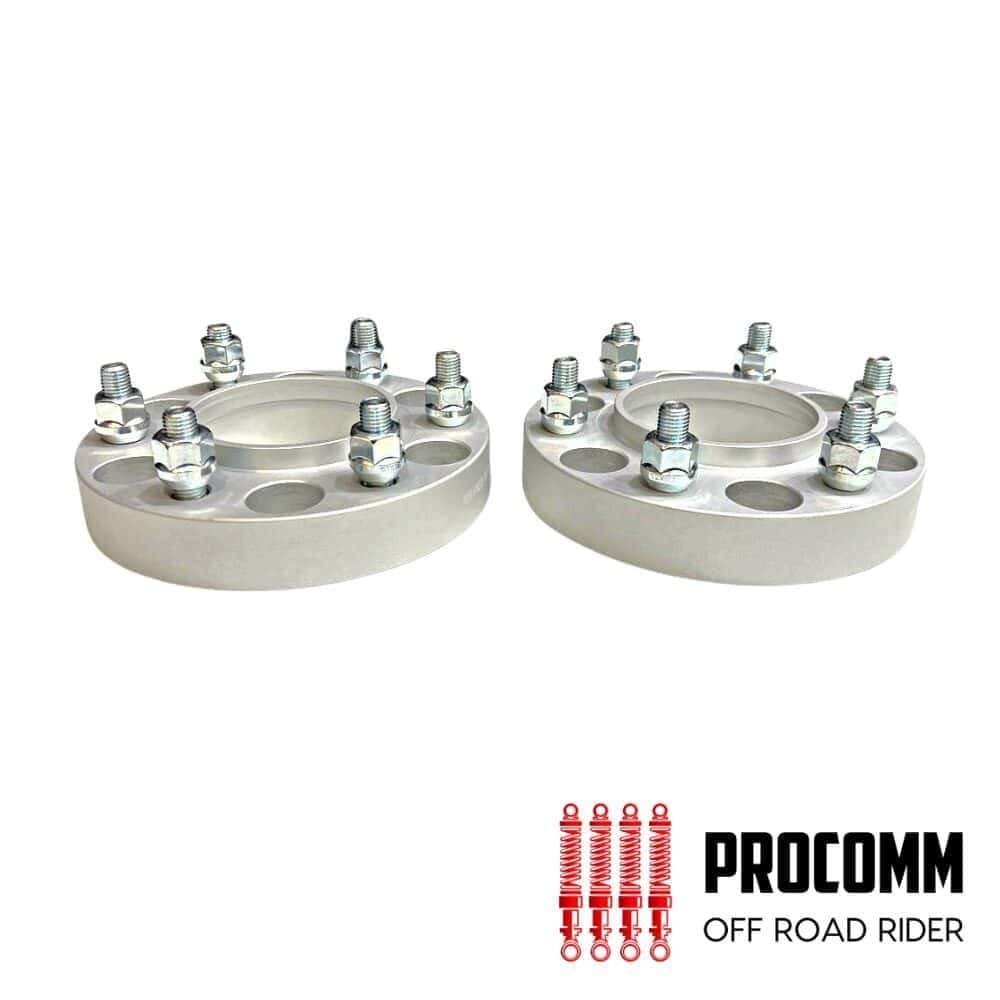 Heavy-duty wheel spacers for off-road vehicles, enhancing stability and performance.