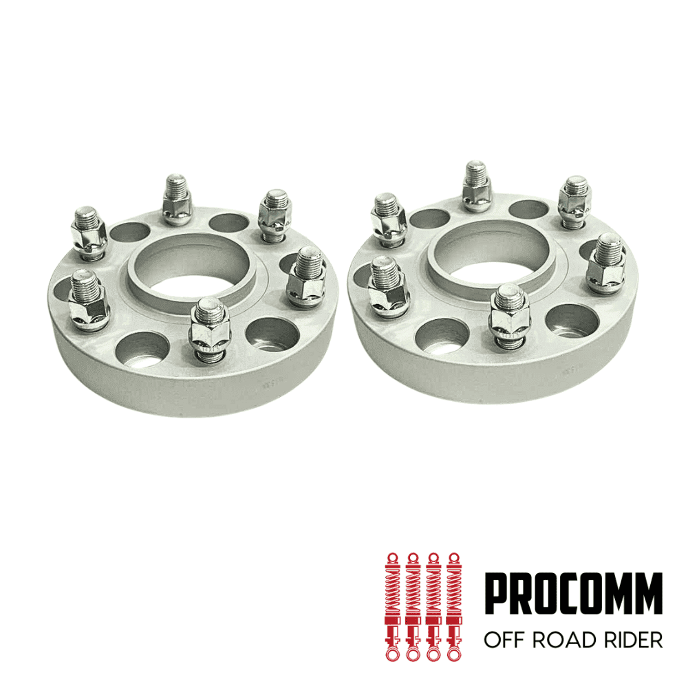 Heavy-duty wheel spacers for off-road vehicles by PROCOMM, durable and reliable.