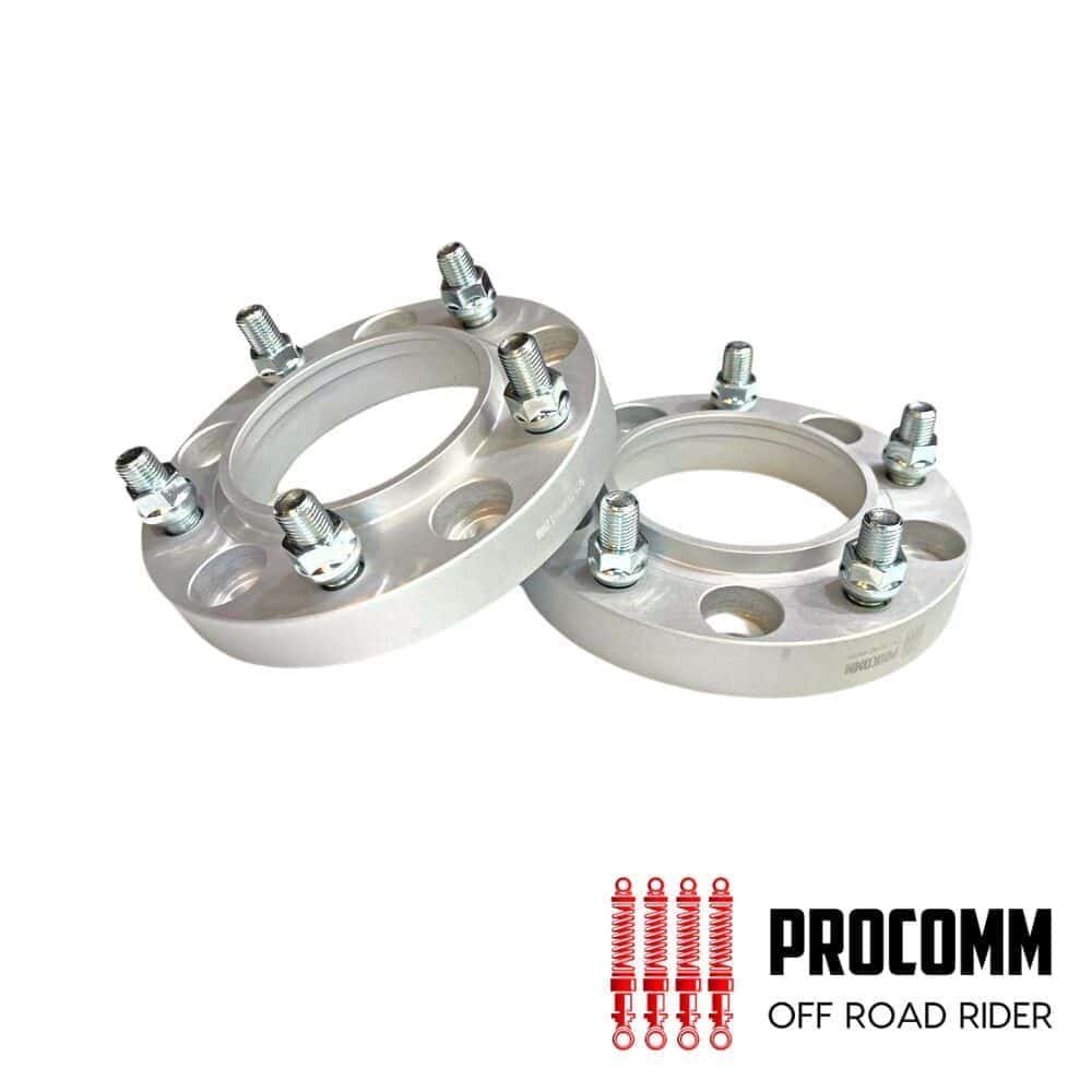 Heavy-duty wheel spacers for off-road vehicles by Procomm, durable aluminum construction.