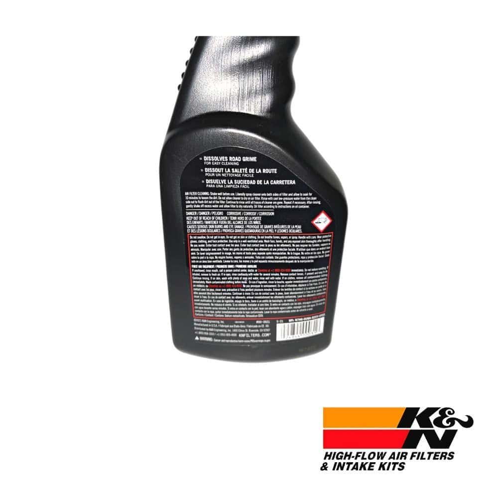 Protective automotive fluid bottle with warning labels and branding.