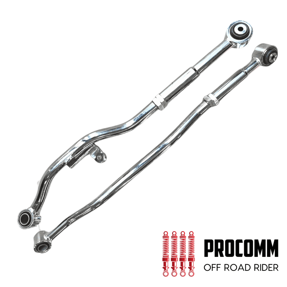 Off-road rider suspension components for durable vehicle performance.