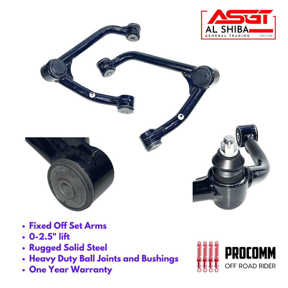 High-quality automotive suspension control arms for off-road vehicles by Al Shiba General Trading.
