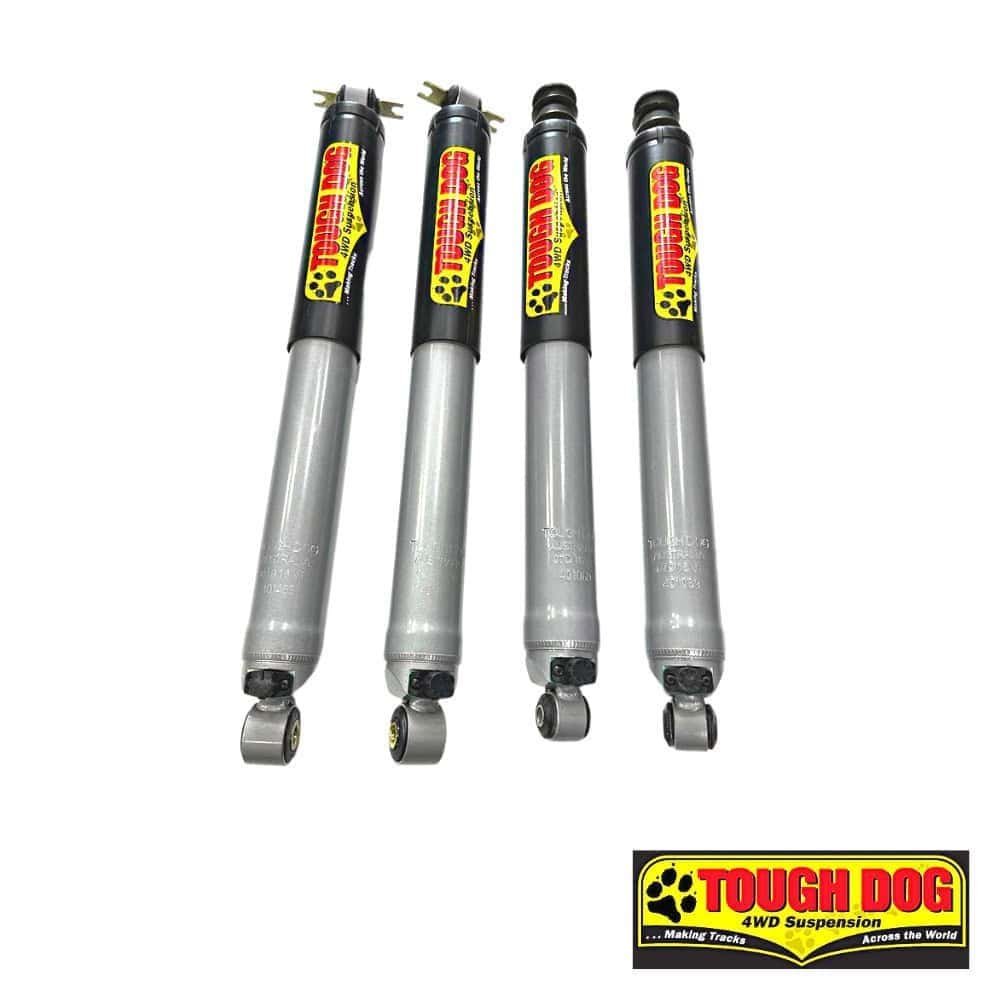 Heavy-duty shock absorbers for 4WD vehicles, durable and reliable suspension components.