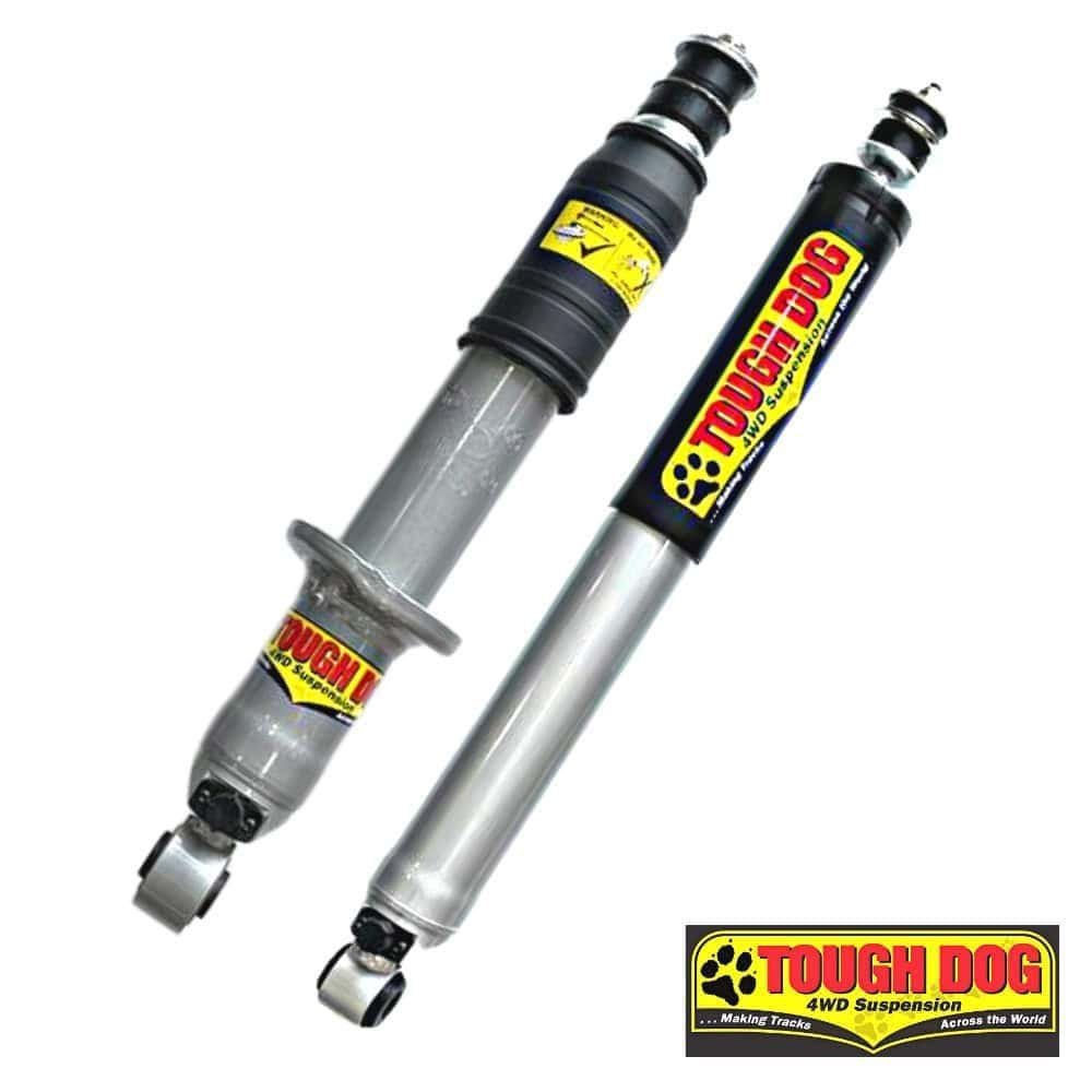 Heavy-duty shock absorbers for off-road vehicles by Tough Dog.