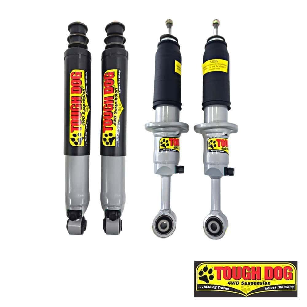 Heavy-duty 4WD shock absorbers for trucks and off-road vehicles by Tough Dog. Durable suspension com.