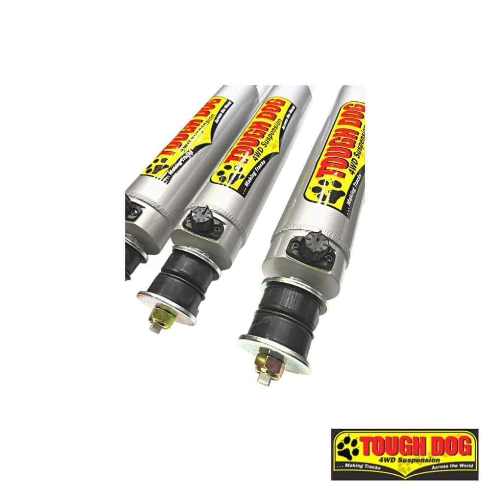 High-performance shock absorbers for off-road vehicles with Tough Dog 4WD suspension system.