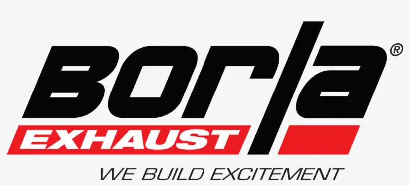 High-quality Borla Exhaust system displayed on a vehicle for performance enhancement.
