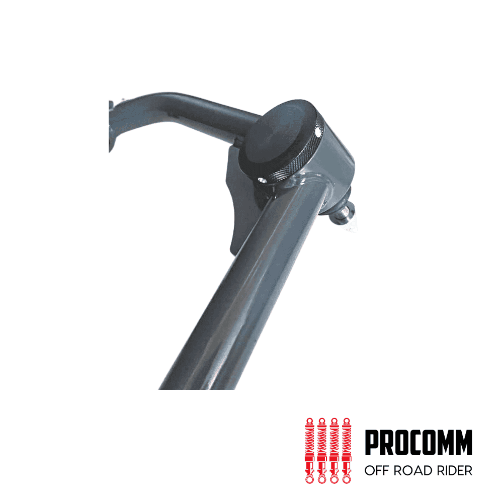 High-quality motorcycle off-road rider handlebar with Procomm branding for durable riding experience.