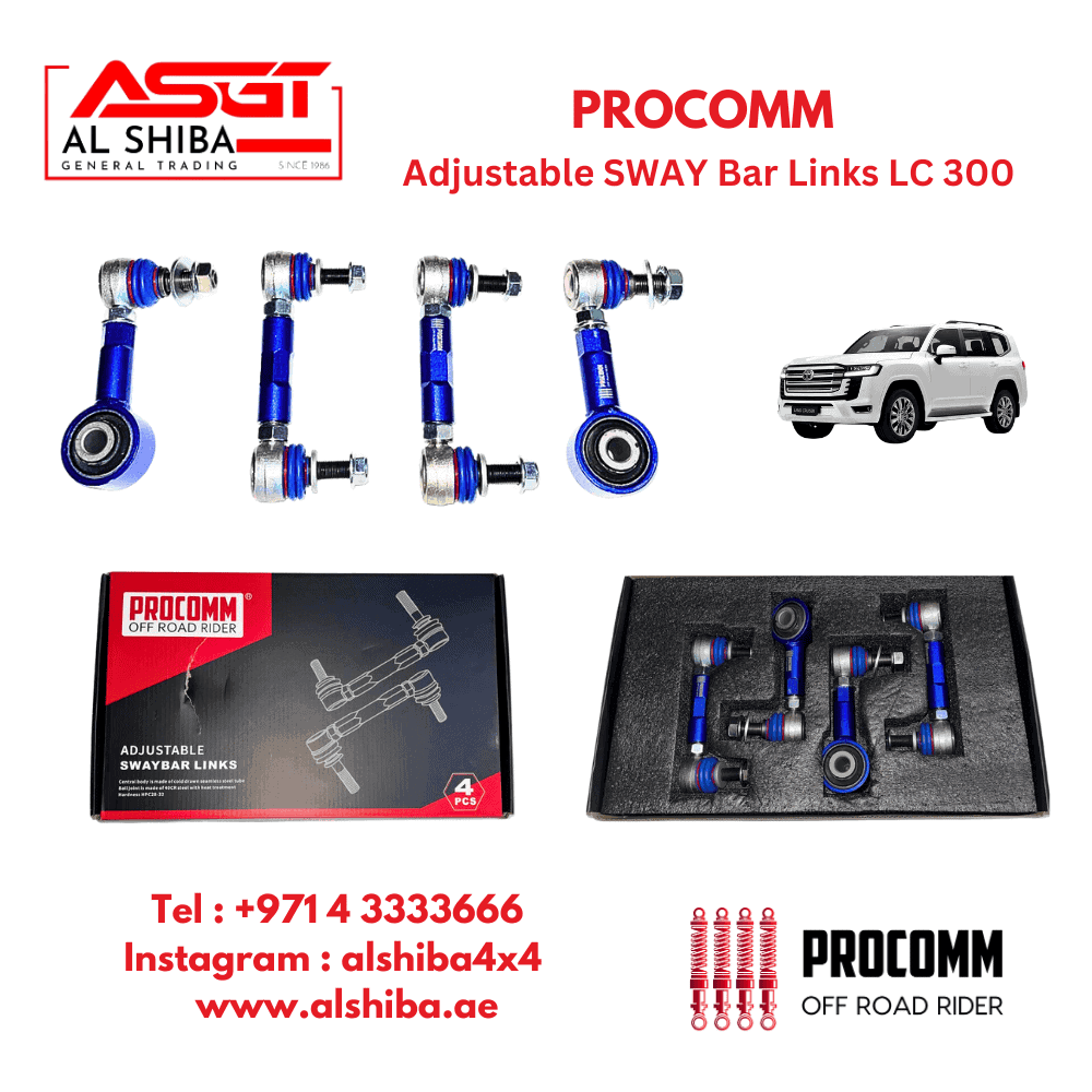 Adjustable SWAY Bar Links LC 300 for off-road vehicles, high-quality suspension upgrade.