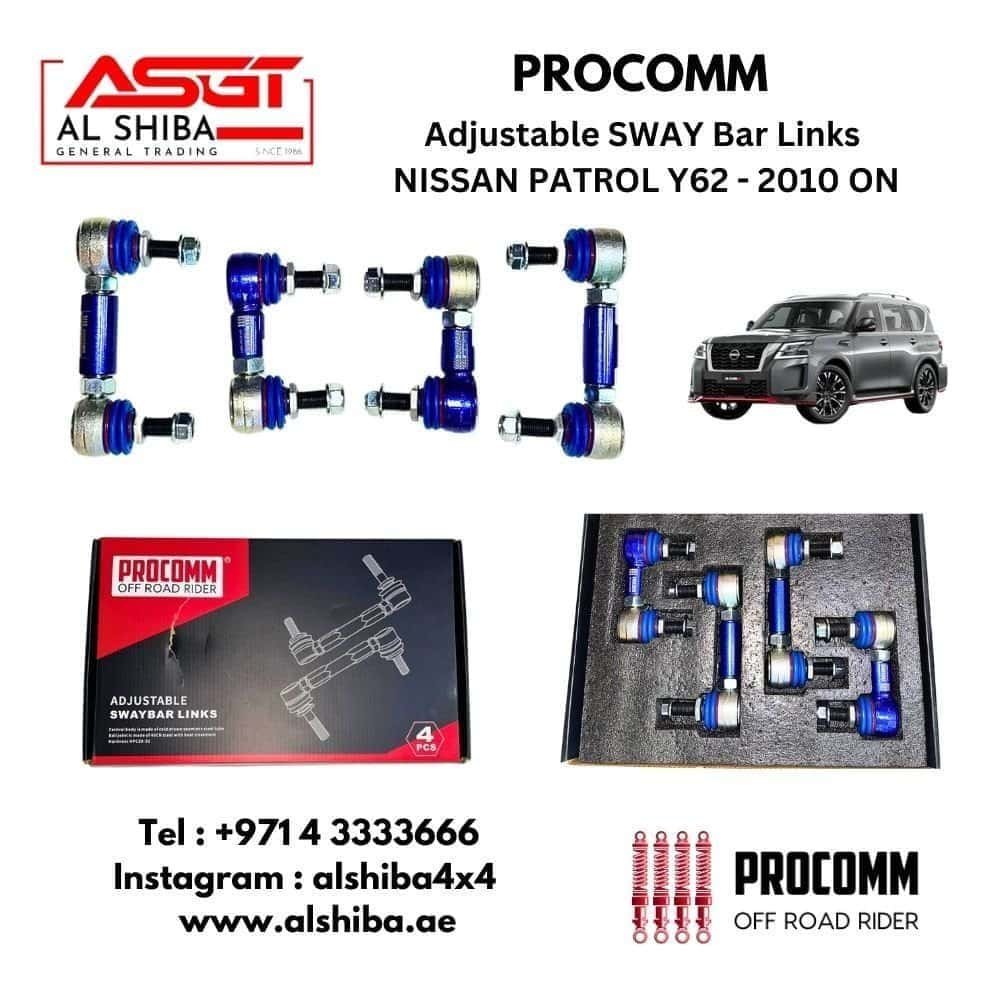 Adjustable SWAY Bar Links for Nissan Patrol Y62 (2010 On) - High-Quality Suspension Parts.
