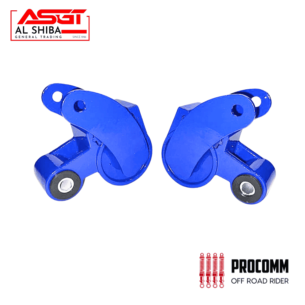 High-quality blue off-road rider suspension components for durable vehicle performance.