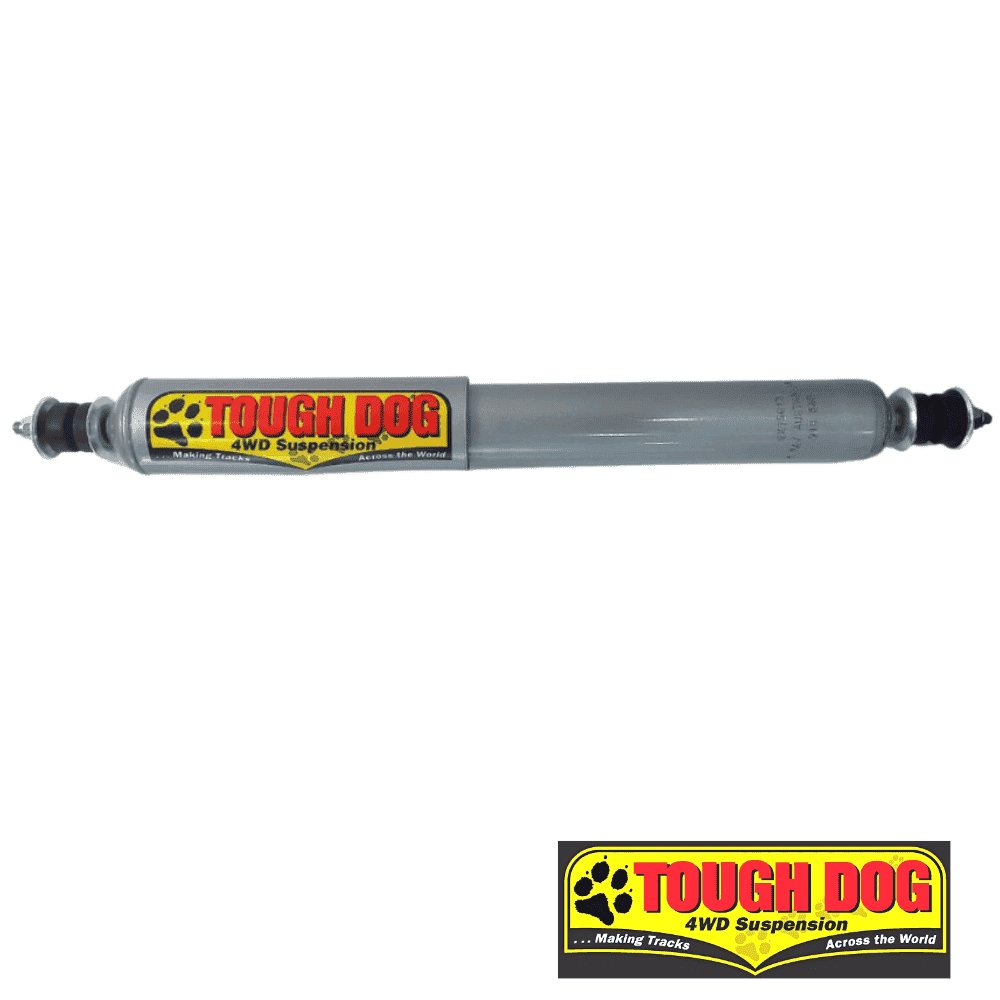 Tough Dog 4WD suspension shock absorber for off-road vehicles, durable and high-performance.