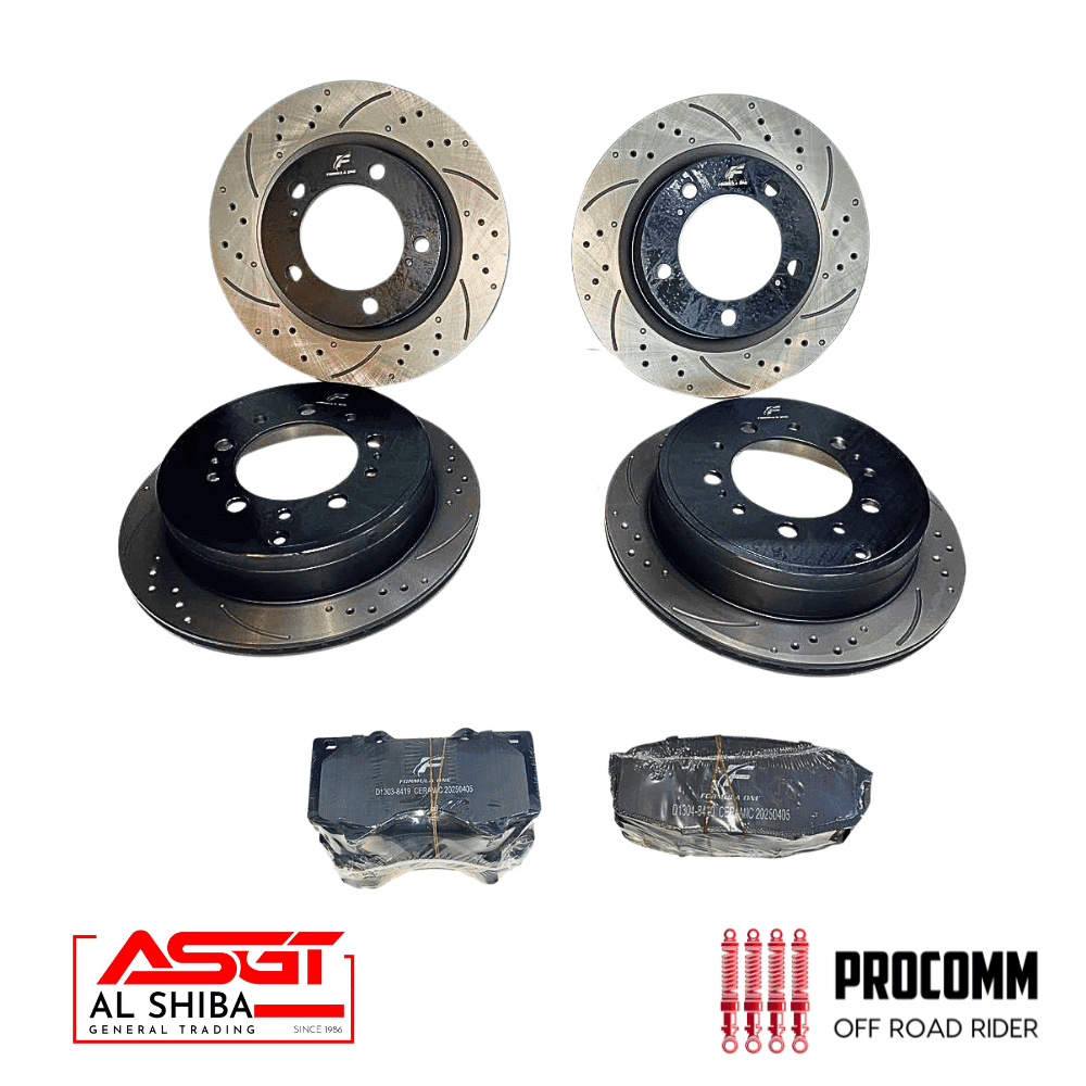 Brake discs and brake pads for off-road vehicles from Al Shiba General Trading.