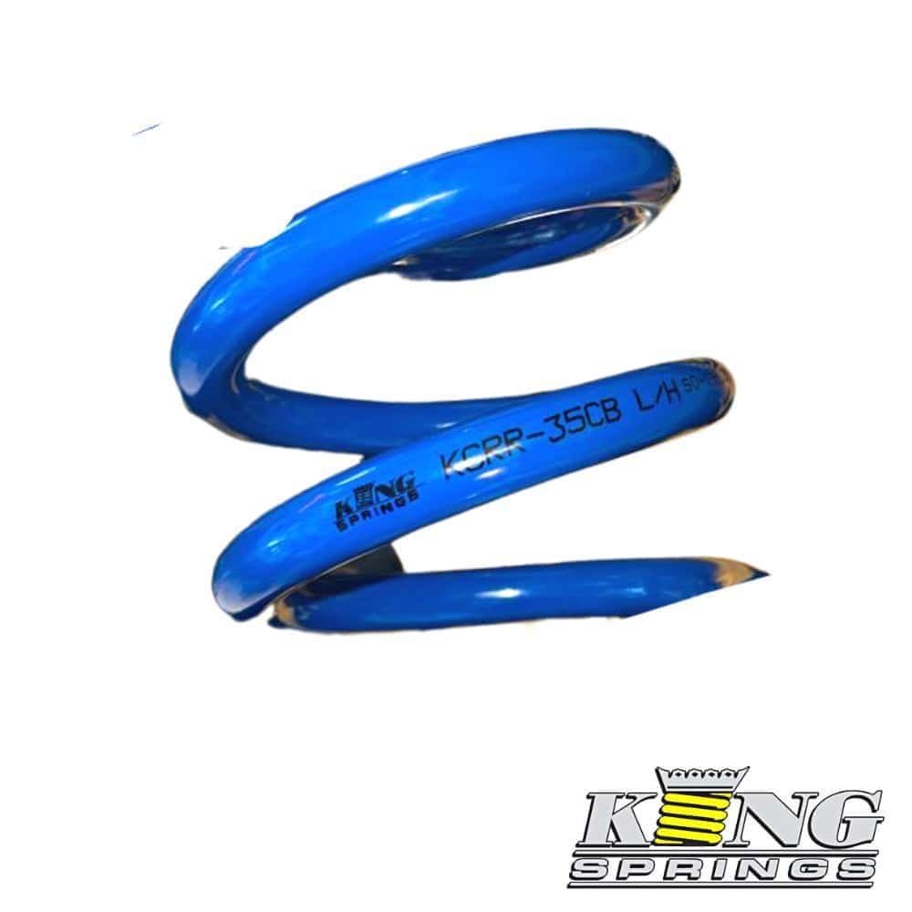 High-quality blue coil spring for industrial and automotive applications.