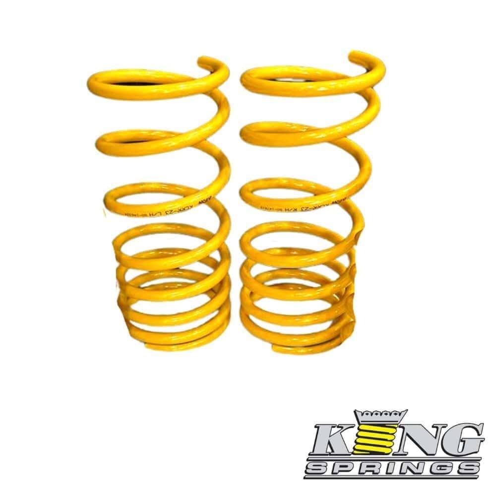 Yellow coil springs for automotive suspension systems.