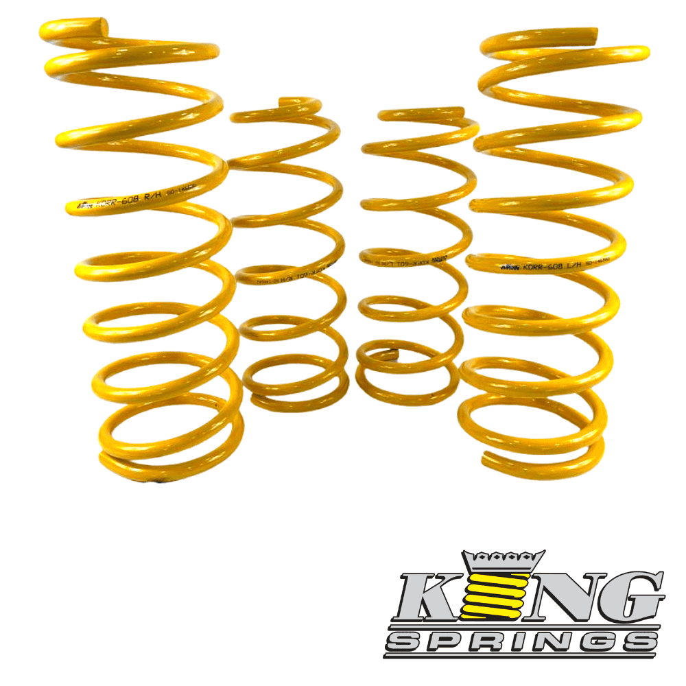 Yellow coil springs for automotive suspension systems.