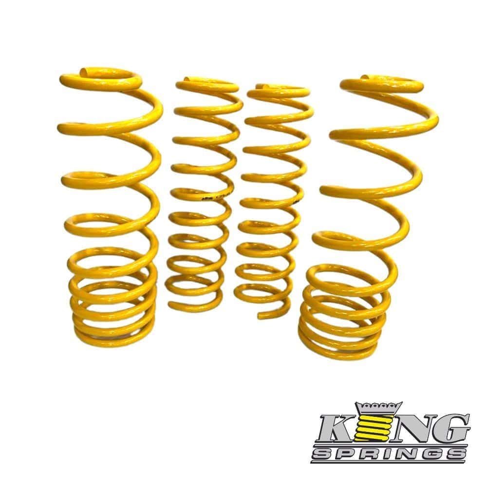 Yellow coil springs for automotive suspension systems.