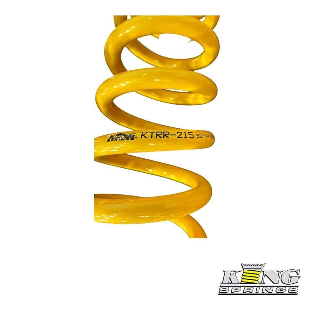 High-quality yellow coil spring for automotive suspension systems.