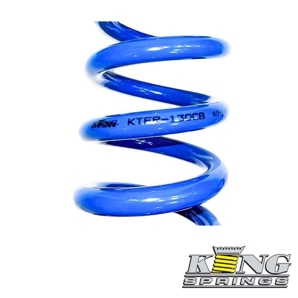 Blue industrial coil spring for machinery and equipment.