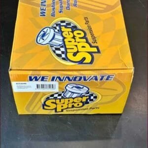 Super Pro suspension parts box for automotive repair and maintenance.