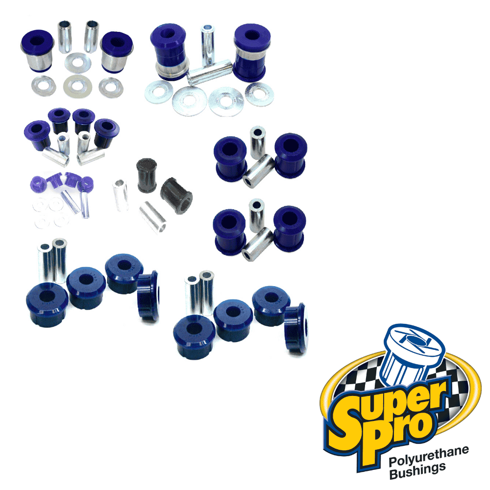 High-quality polyurethane bushings for automotive suspension systems and performance upgrades.