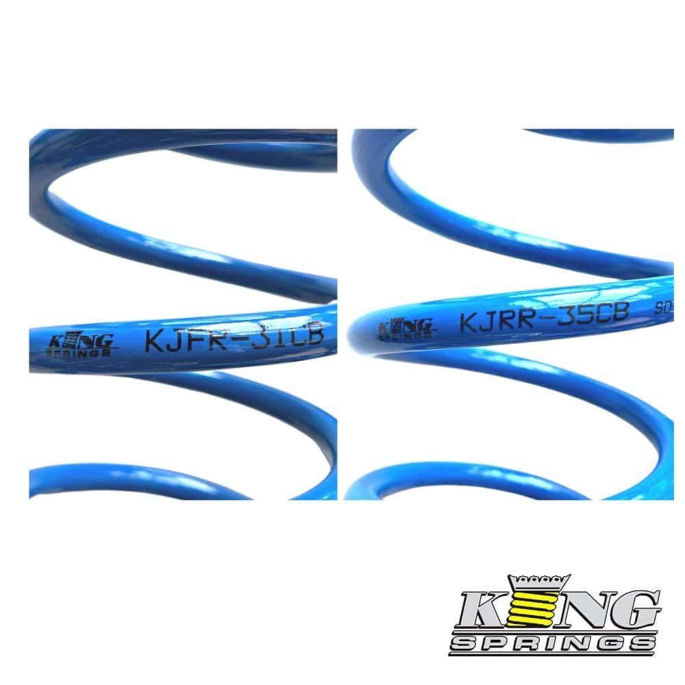 High-quality blue coil springs for automotive suspension systems.