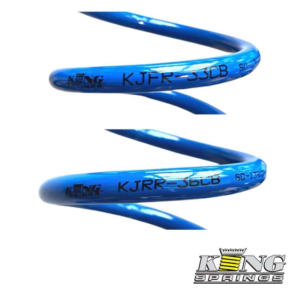 KJFRR 3SCB blue coil spring for industrial machinery and automotive suspension systems.