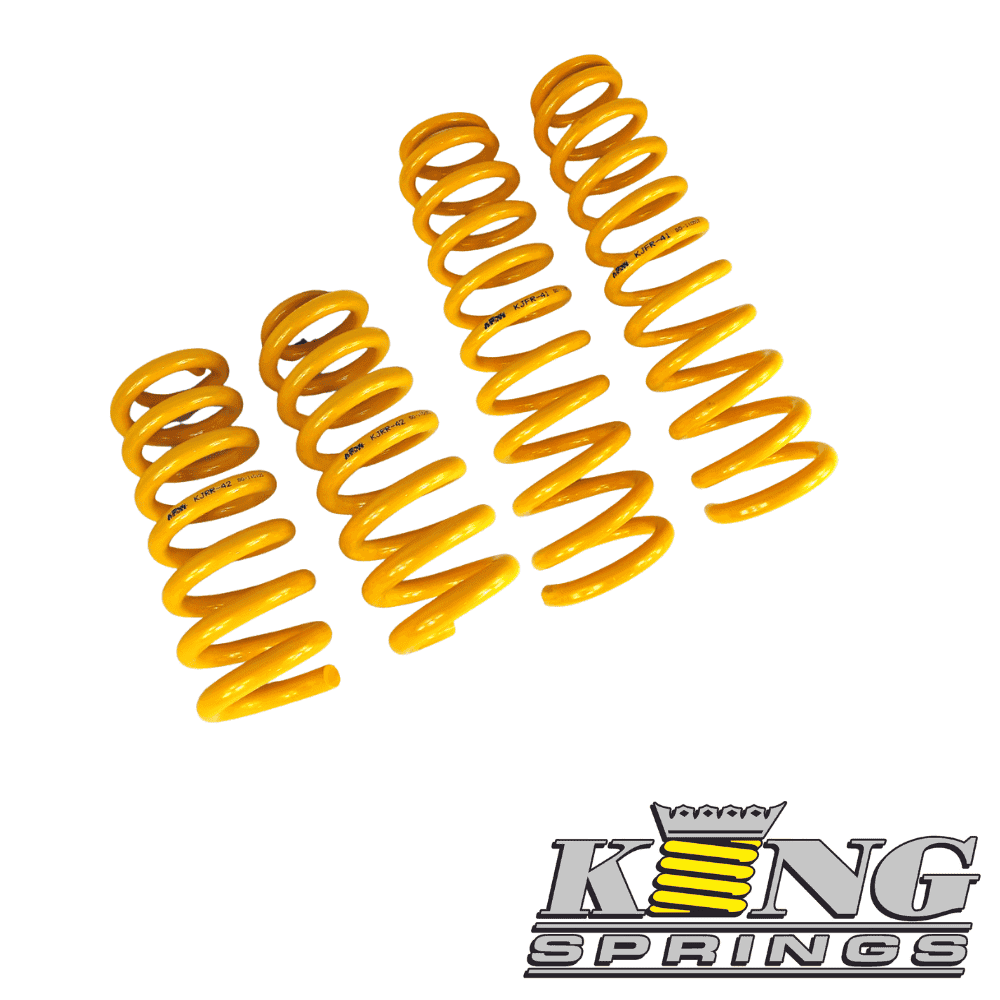 Yellow coil springs for automotive suspension, high-quality and durable.