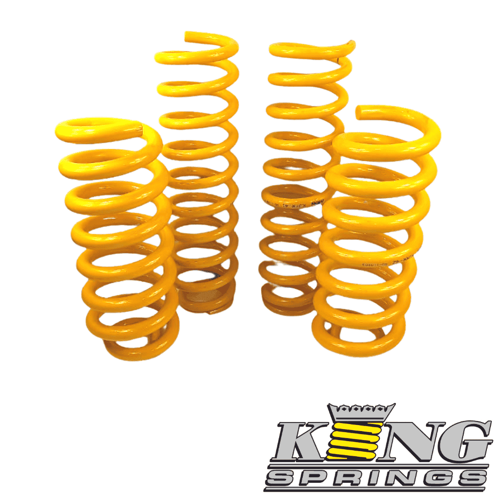 Yellow coil springs for automotive suspension, high-quality shock absorbers, durable and reliable.