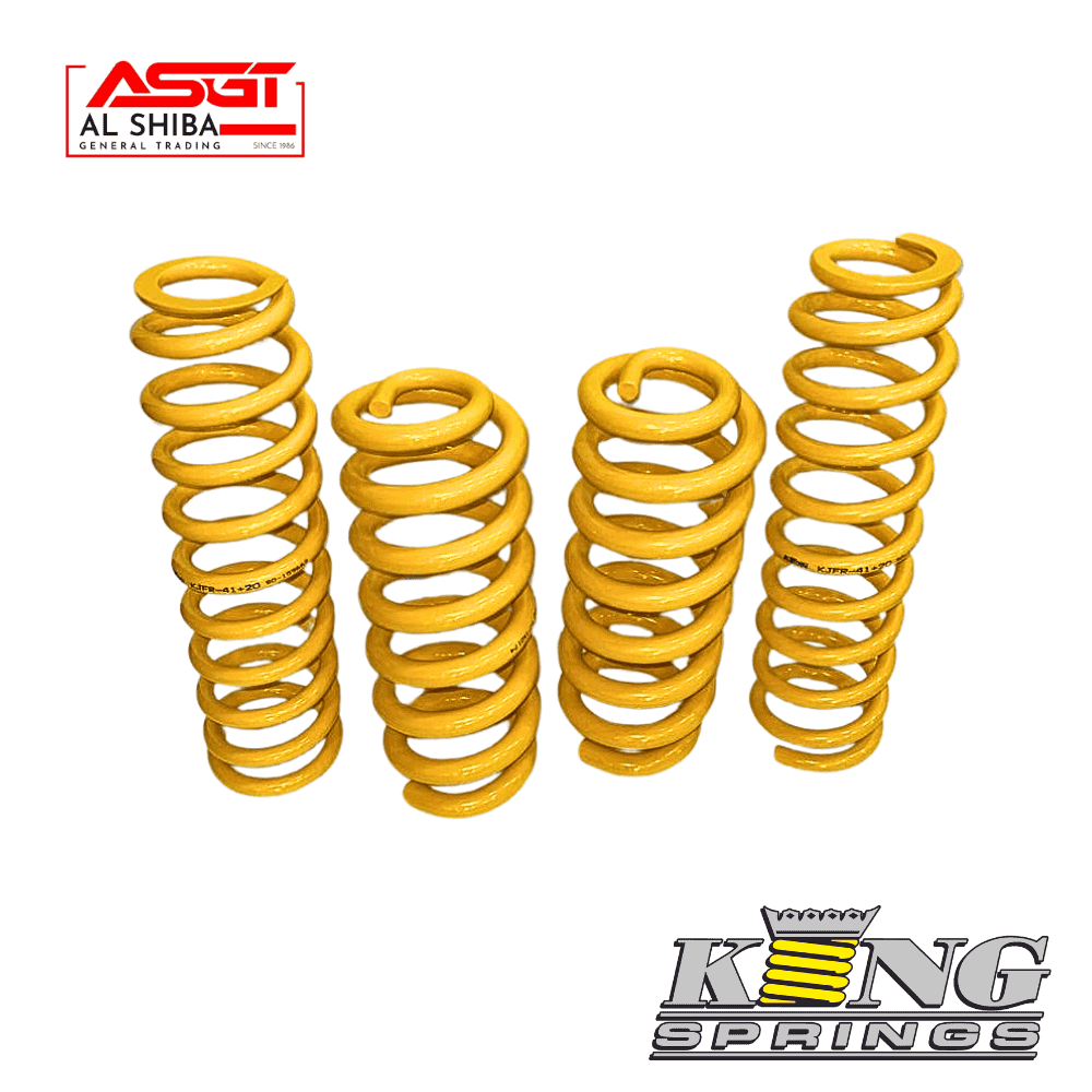 Yellow coil springs for industrial use from Al Shiba General Trading.