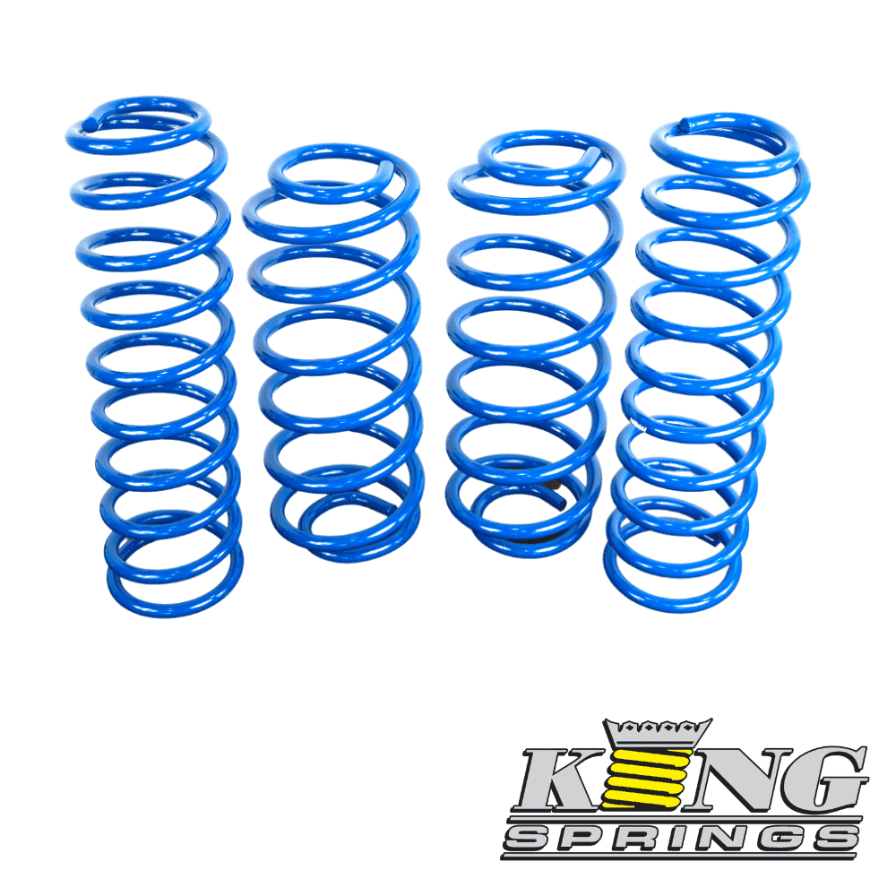 Blue coil springs for industrial or automotive use, high-quality spring components.