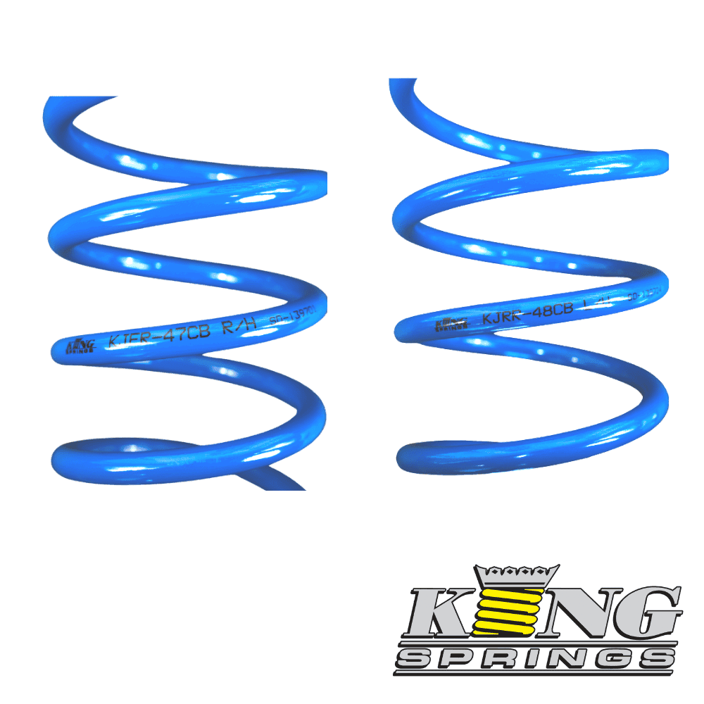 High-quality blue automotive coil springs for vehicle suspension systems.